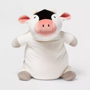 Cow Weighted Plush Kids' Throw Pillow Black/White - Pillowfort™